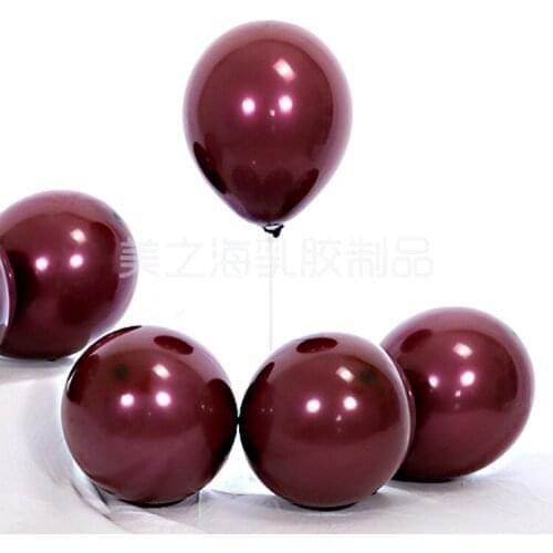 10pcs 10Inch Pearl Wine Red Grape Purple Latex Balloons Burgundy Wedding Birthday Party Wedding Decor Inflatable Globos Balls