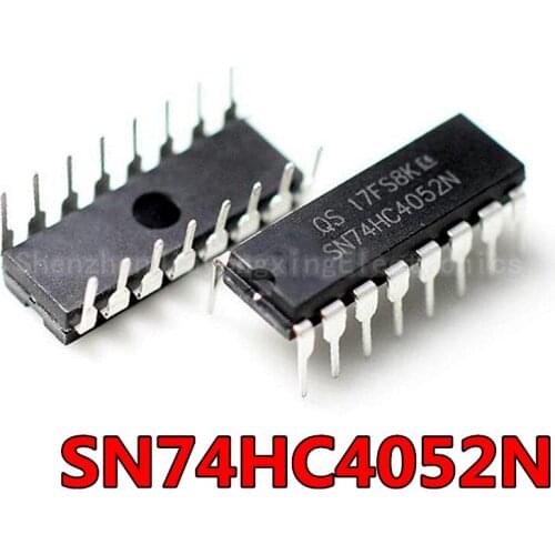 10pcs/lot SN74HC4052N 74HC4052N 74HC4052 DIP-16 In Stock