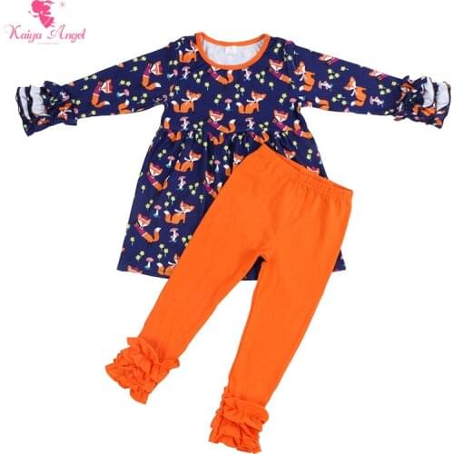 2017 Kaiya Angel Hot Fox Cartoon Wholesale Girl Clothes Pajamas Set Birthday Gift Halloween Style Girl Tracksuits Costume
