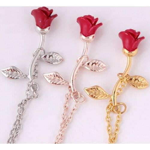 2019 FashionTemperament Simple Flower Bracelet Bangle Classic 3 Color Women Chain Bracelet Jewelry Gift Red Rose Bracelet