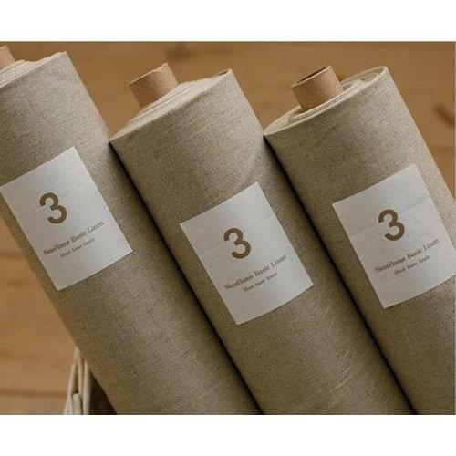 2020 Light Beige Vintage Hemp Cotton Linen Fabric For Patchwork Sewing Dolls Painting Textiles Curtain Cloth Width 150cm