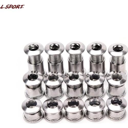 5 PCs Crankset Bolts Crank Bolts Bike Chainring Bolts Bicycle Crank Screws Nut
