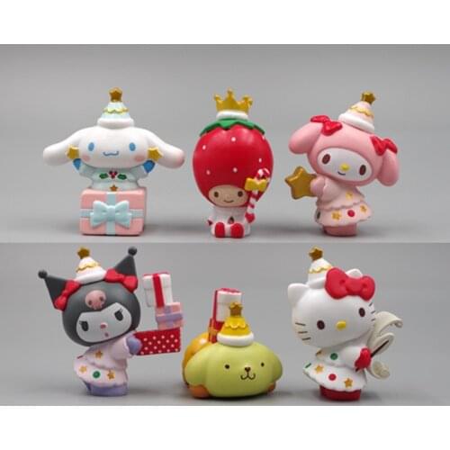 6PCS/lot 4.5cm Christmas limited Merlot pudding dog Yugui dog doll DIY hole shoes patch material ornaments