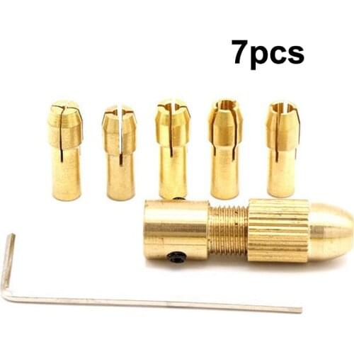 2.0mm/2.35mm/3.17mm Electric Drilling Bit Cooper Collet 7pcs Micro Twist Drill Chuck Collets Power Tool