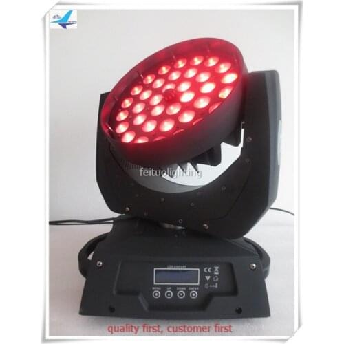 8pcs 36x10W Lyre Zoom Led Moving Head Wash RGBW 4 in 1 Led Lamp Lumiere DJ Stage Rainbow Effect Lighting DMX Sound Active