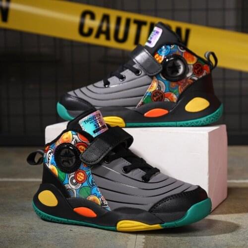 Boys New Basketball Shoes For Kids Thick Sole Non-slip Breathable Children Outdoor Lightweight Sports Shoes Boys Running Shoes