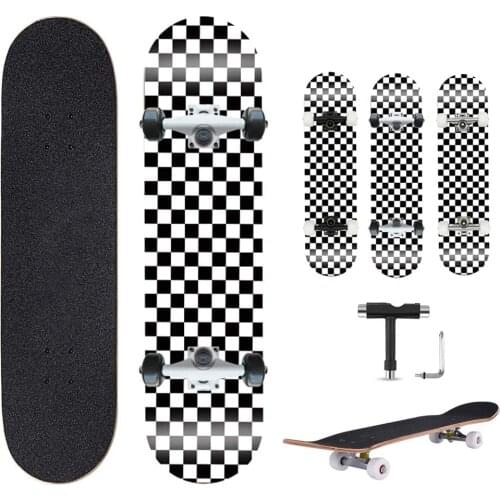 Children Skateboard Audlts Double Upright Four Wheel Deck Board LongBoard Outdoor Sports 80*20CM