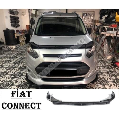 For Ford Connect Front Bumper Attachment Lip 2003-2020 Piano Glossy Black Splitter Diffuser Universal Spoiler Bumper Mud Flaps