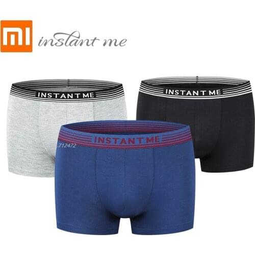 For Youpin Instant me antibacterial breathable cool Men boxer briefs Comfortable cotton Underwear Underpants Male Panties