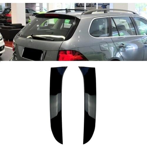 Gloss Black Rear Side Wing Roof Spoiler Stickers Trim Cover for Golf 6 MK6 Variant Wagon