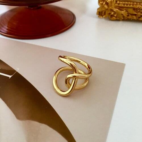 INS European and American simple personality fashion ring female niche design exaggerated cross wide index finger ring cold wind