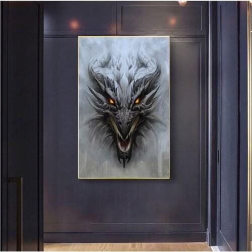 Dragon Print Canvas Painting Wall Art Picture for Bedroom Decor Home Decor