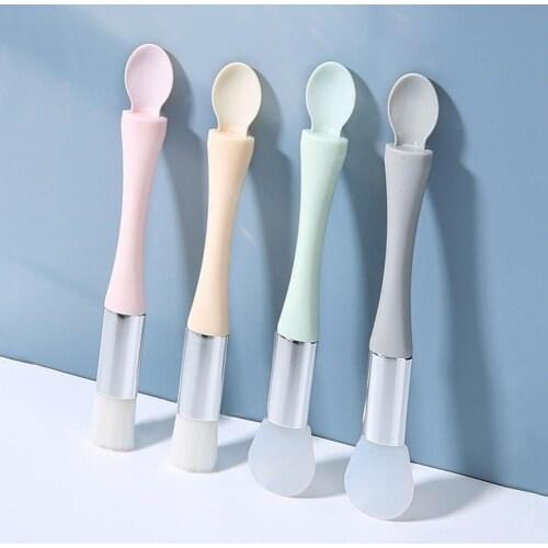 Makeup Brush High Toughness Convenient Nylon Double-ended Facial Masque Brush for Gifts