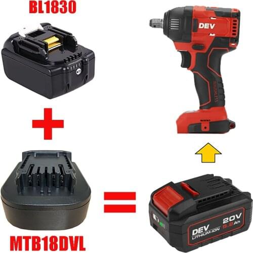 MTB18DVL Adapter Converter MTB20DVL Can use Makita 18V Li-ion Battery BL1830 BL1815 BL1845 BL1860 on Devon Electric Power Tools