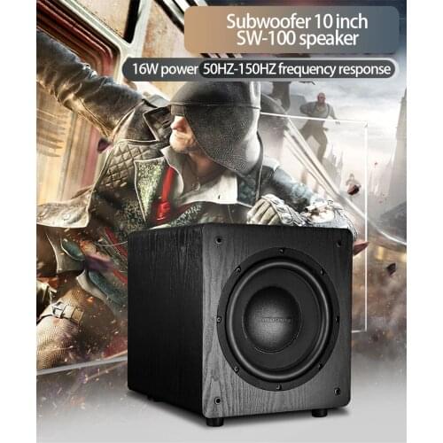 KYYSLB SW-100 150W 4 Ohm 8~10 Inch Strong Bass Active 500 MV Subwoofer Amplifier Speaker Wooden 220 V Active Subwoofer Speaker