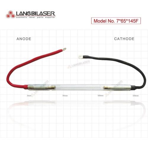 Laser flash lamp, size : 9*65*145F - wire ( 10 pieces order ) , IPL flash (xenon ) lamp for wuhan yage laser hand piece