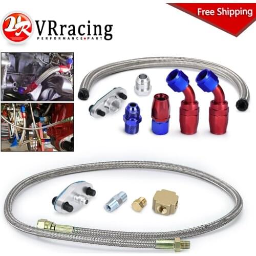 Turbo Oil Feed Line Oil Return Line Oil Drain Line Kit For Turbo charger T3 T4 T3/T4 T70 T66 TO4E Free Shipping