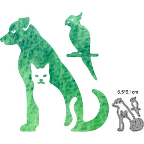 Metal Cutting Dies Cut Mold Animals Cat And Dog Decoration Scrapbook Paper Craft Knife Mould Blade Punch Stencils