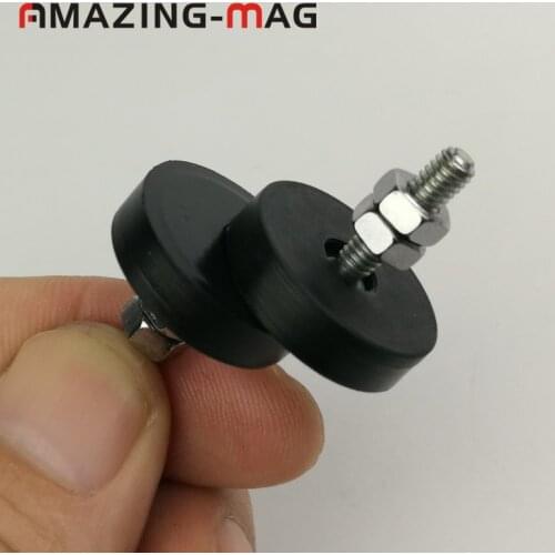 10pcs D22*5.5mm Strong Neodymium N52 Magnet Pot with Rubber Coated Precision Machines Led Panel Fixture Magnetic Mounting Base