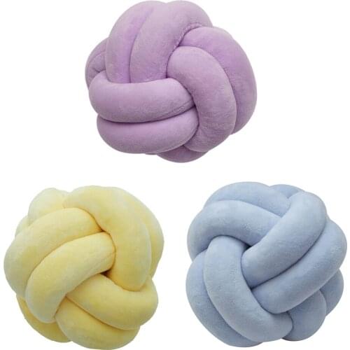Soft Knot Ball Cushions Bed Stuffed Pillow Home Decor Cushion Ball Plush Throw Pillows