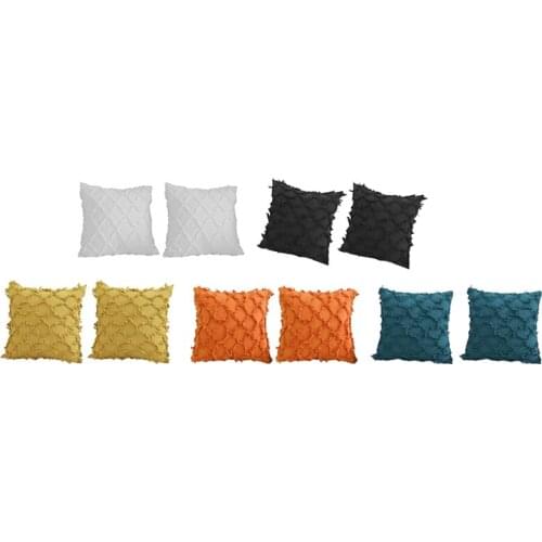 Pillowcase 2 Pieces Of 45X45 Cm Soft Decorative Pillowcase Texture Cushion Cover Bed Sofa Pillowcase