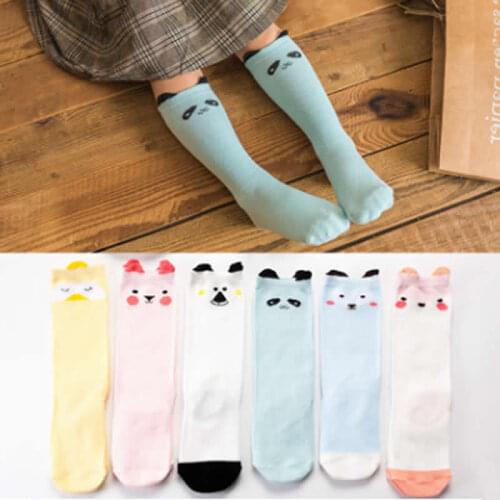Boy Socks leg warm Autumn New Stereo Ears Kids Socks Cute Baby Cartoon Cotton duck print Socks knee high warm sock