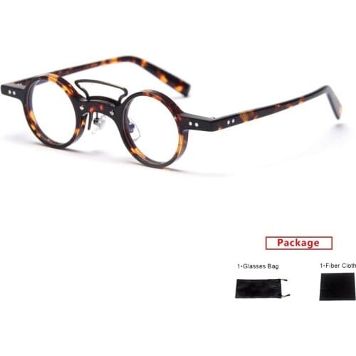 Mimiyou Punk Acetate Round Eyewear Women Vintage Retro Men Computer Optical Glasses Myopia Eyeglasses Frame Brand Design Oculos