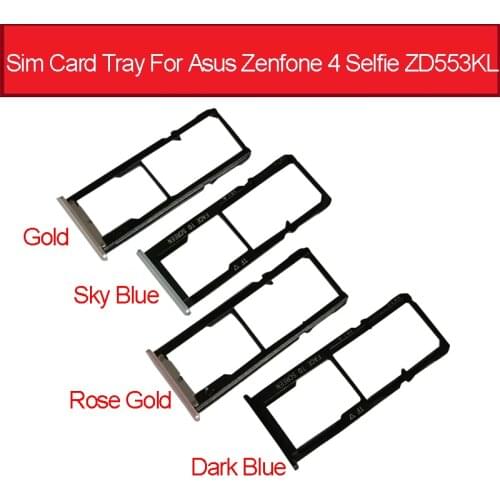 Genuine Sim Card Tray Slot For Asus Zenfone 4 Selfie ZD553KL Micro SIM Card Adapter Holder Replacement Repair Parts