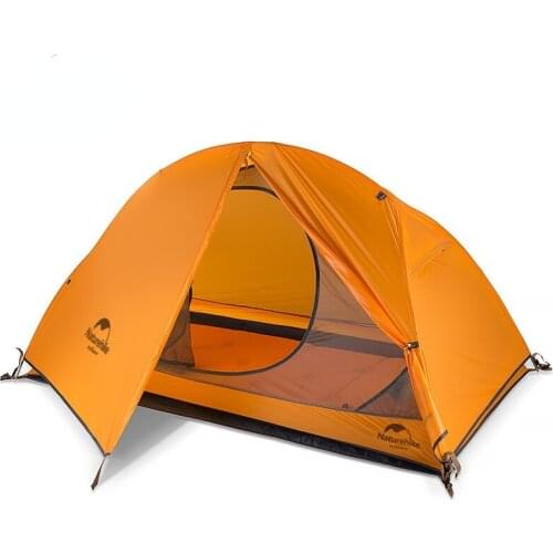 2 People Ultralight 20D Camping Tent Outdoor Cycling Trekking Hiking Backpacking Tents Waterproof PU4000 Green Orange
