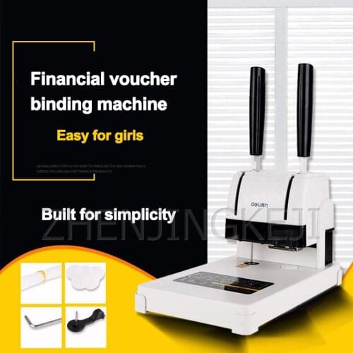 220v Finance Certificate Binding Machine Accounting Dedicated Manual Hole Puncher Hot Melt Riveted Pipe Office Device Tools