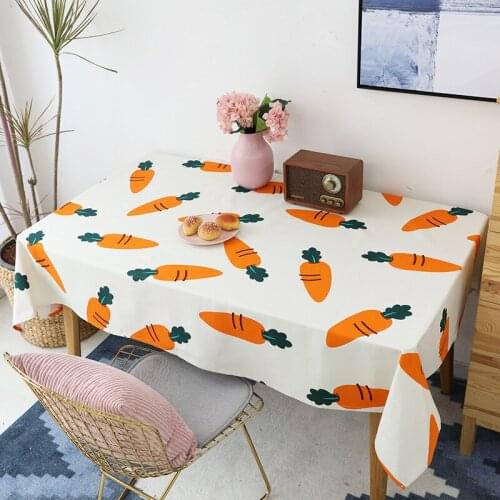 Thicken cloth carrot printing restaurant tablecloth rectangular TV cabinet cloth coffee table cover towel