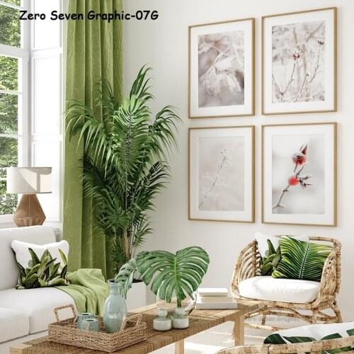 Wild Dried Flowers And White Snow Landscape Canvas Poster And Print Picture For Modern Home Living Room Bedroom Wall Decoration