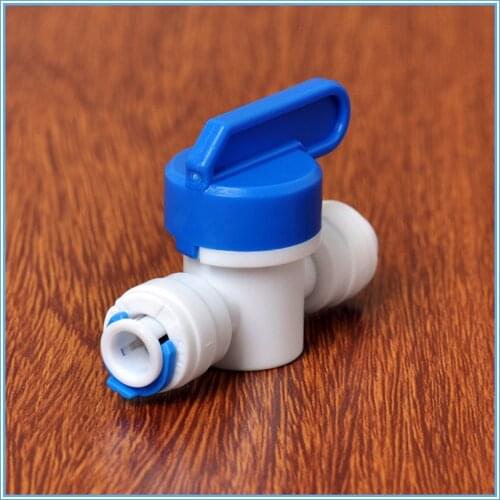 RO Straight 1/4" - 3/8" OD Hose Quick Connection Control Fittings Plastic Water Ball Valve Reveser Osmosis Aquarium Fittings