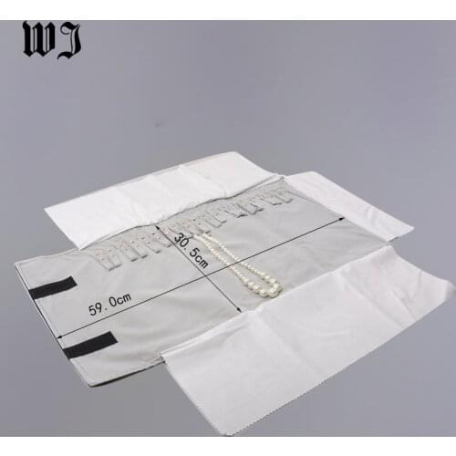 Super soft Jewelry Display Rolls Travel Portable Organizer Bracelete Bag Foldable For Necklace Chain Accessories Storage Pouch