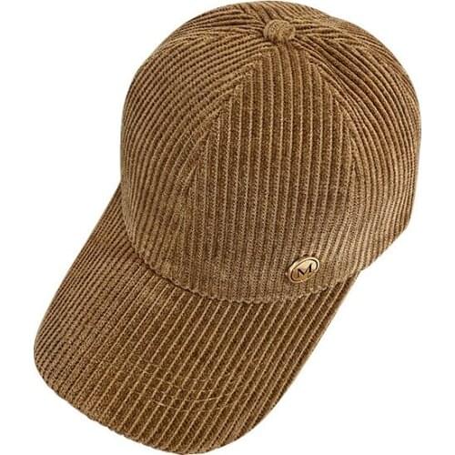 Adult hat men and women fall and winter fashion corduroy outdoor baseball cap Mz1