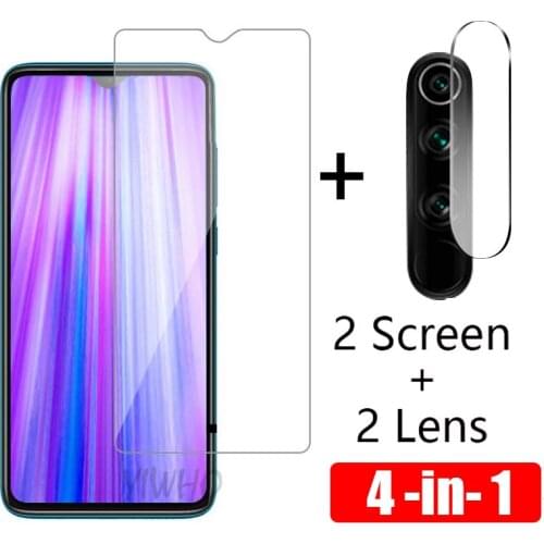 4 in 1 Tempered glass for Xiaomi Redmi Note 8T Camera Lens Film On For redmi Note 7 Pro 8a Screen Protector Note8 Note8t 8Pro