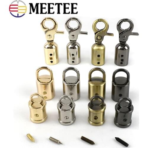 5/10pcs Bag Straps Connector Hanger Metal Buckles Cap Clasp Handbag Strap Stopper Cord Hooks Hardware Accessories