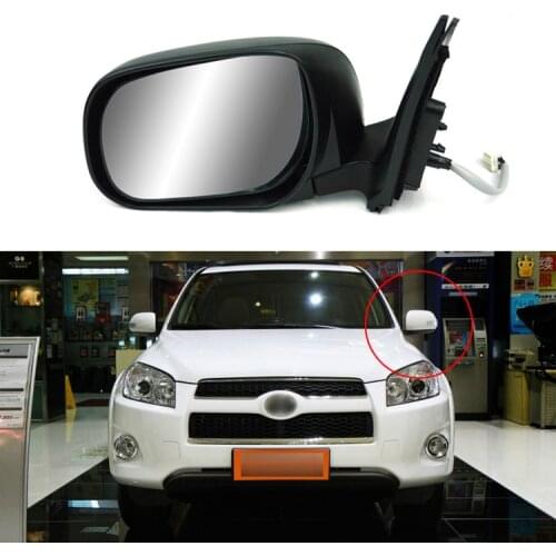Savanini 9 Pins Exterior Side Automatic Folding Power Adjustable&Heated Glass LED Turn Signal Mirror For Toyota RAV4 2010-2014