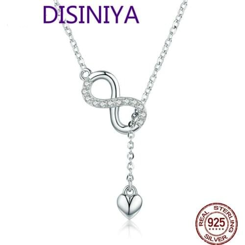 DISINIYA Popular charm S925 Sterling Silver womens Necklace Jewelry Gift XSCN33223