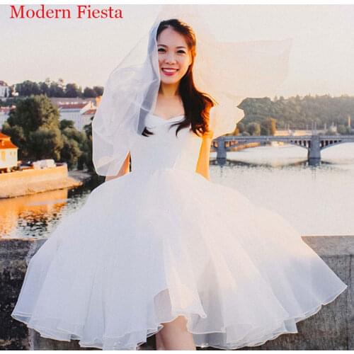 New Arrival Sexy Strapless Short Wedding Dress Vestido De Novia Bride To Be Robe De Mariée suknia ślubna MF0195