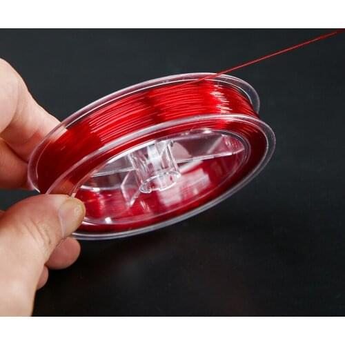1 Roll 0.5/0.6/0.8/1.2mm Red Crystal Elastic Cord Beading Stretch Thread/String/Rope for Necklace Bracelet Jewelry Making Supply