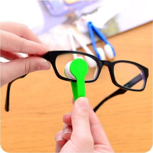 1PC Portable Multifunctional Glasses Cleaning Rub Two-side Glasses Brush Microfiber Spectacles Cleaner Glasses Cleaning Tools