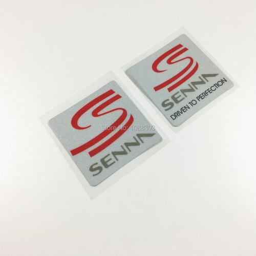Pack of 2PCS Motorcycle Bike Helmet Sticker Decals Car Covers for forever SENNA DRIVEN TO PERFECITION