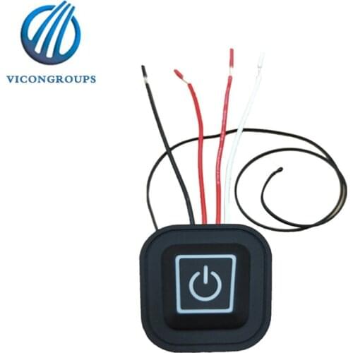 3.7V-24V OEM customized Heated Vest Pants Gloves Electronic Heating Temperature Controller Switch Silicone Button Switch