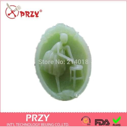 3D Ballet Girl Shape Soap Mold & Fondant Cake Decoration Mold High-quality Handmade Soap Mold Moulds Silicone Rubber PRZY 001