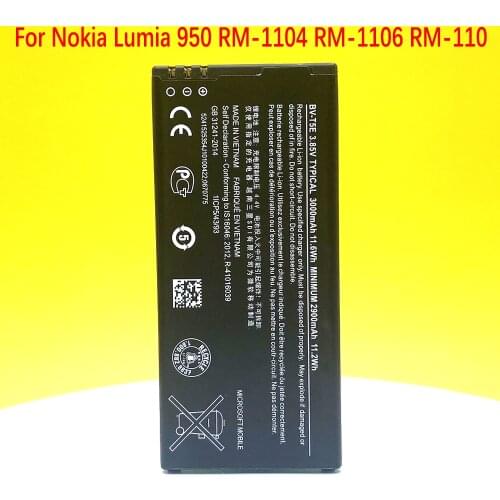 3000mAh BV-T5E Battery For Microsoft Lumia 950 RM-1106 RM-1104 RM-110 McLa Mobile Phone High Quality Battery+Tracking Number