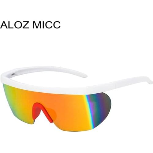 ALOZ MICC Fashion Goggle Sunglasses Men Steampunk Windproof Sport Sunglasses For Men Women Fashion Large Frames Mirror Glasses