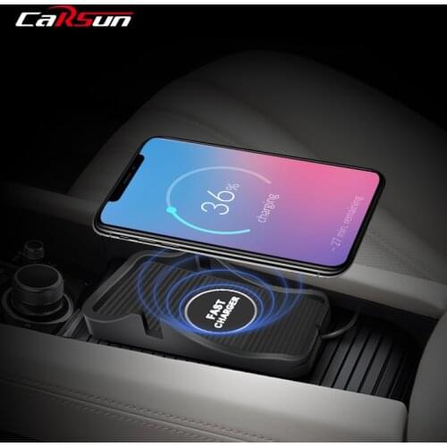 Carsun Wireless Charger Car Phone Holder Fast Charging Non-slip Silicone Pad Mat Car Electronics Accessories Car Charger Mount