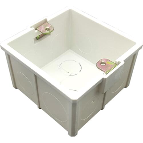 White Plastic Thicker Materials 81mm*81mm Home Thermostat Holder Nation Standard Internal Mount Box for 86mm Dark Mount Box