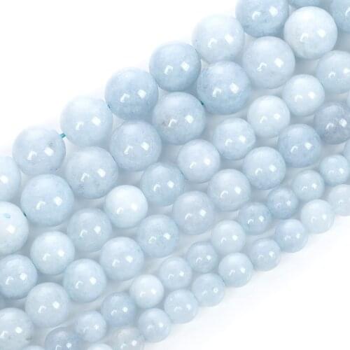 Natural Stone Beads Optimize shallow sea sapphire Beads For Jewelry Making Bracelet DIY Accessories Needlework Strand 6-10MM